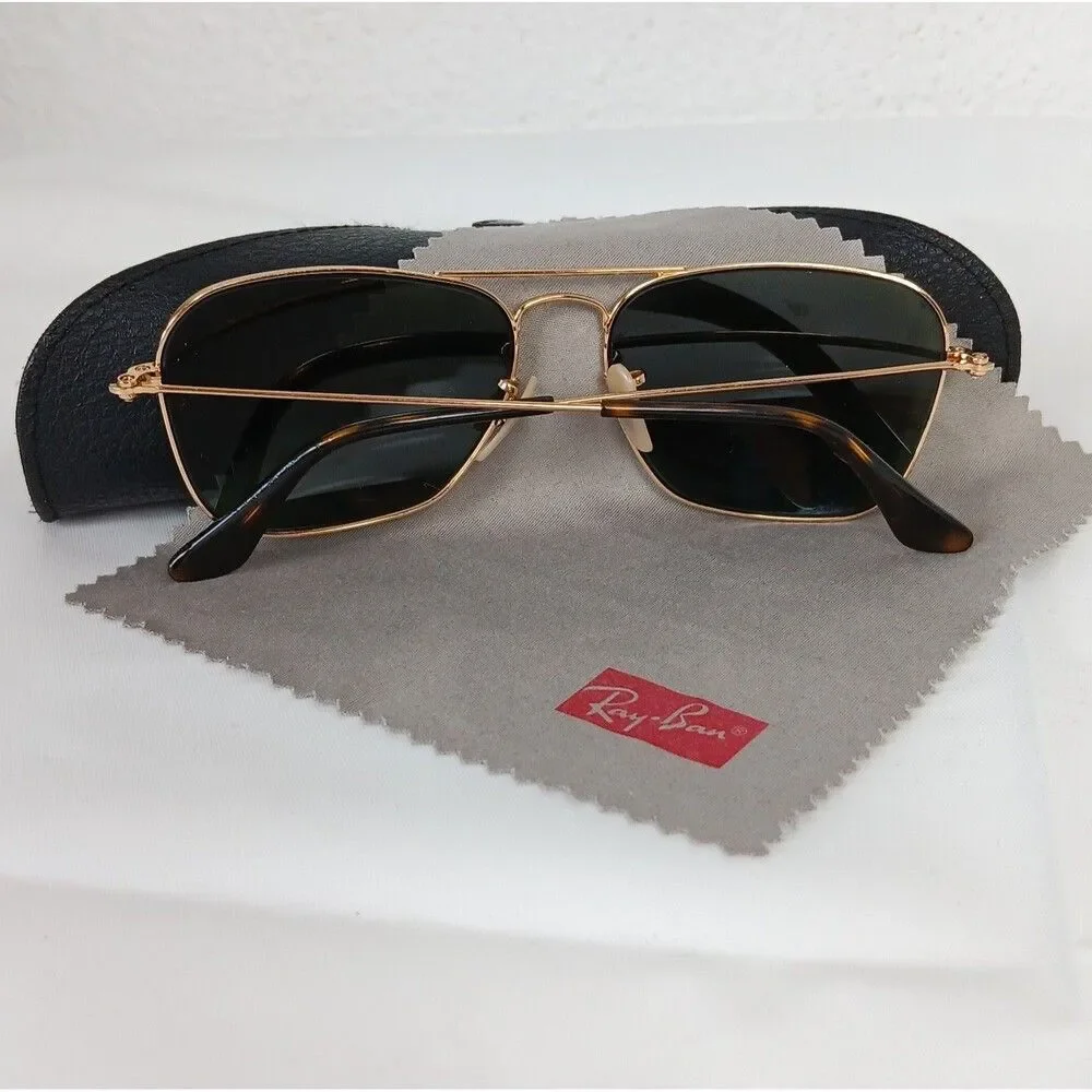 Ray Ban Sunglass Frames Gold Cravan Case Cleaning Cloth Needs Lens Flawed